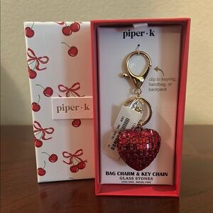 Betsey Johnson Red Heart Key Holder